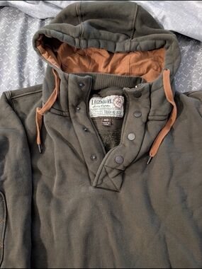 Legendary Whitetails Olive Hooded Pullover with Tan Lining